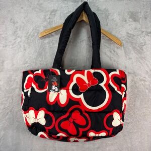 Disney Minnie Mouse Tote Bag Quilted Padded‎ Shopper Travel Bag NWT